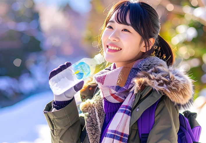 AQUA FITを持つ女性